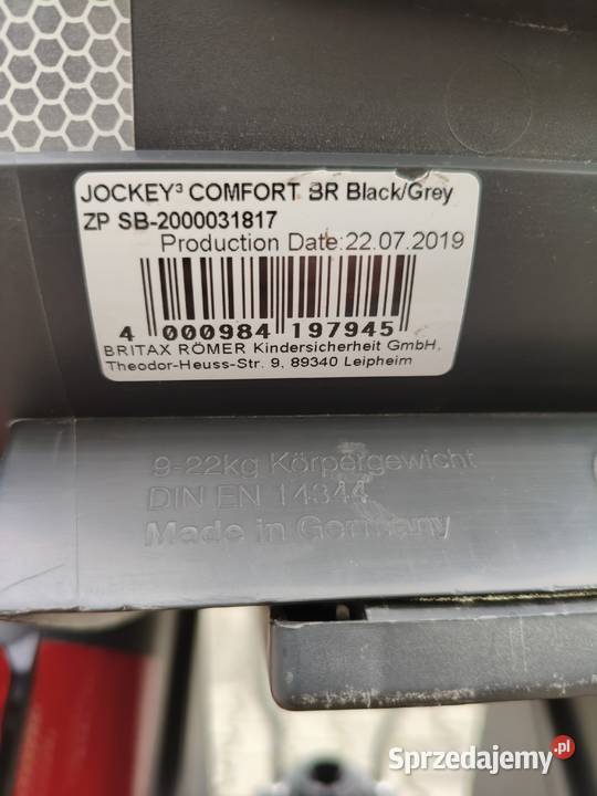 ODBLASKOWY Fotelik rowerowy dzieci Britax JOCKEY Bielsko-Biała