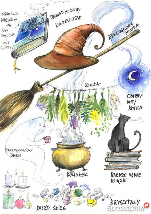 MUST HAVE WIEDŹMY akwarela artystki Adriany Katowice