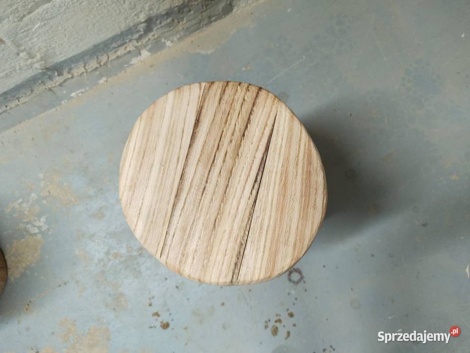 Stołek stolik dębowy