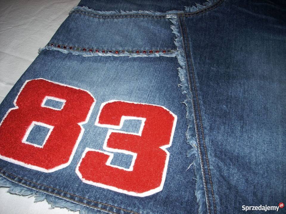 JEANSOWA spódnica aplikacja dżins modna 38 M Nowy Sącz