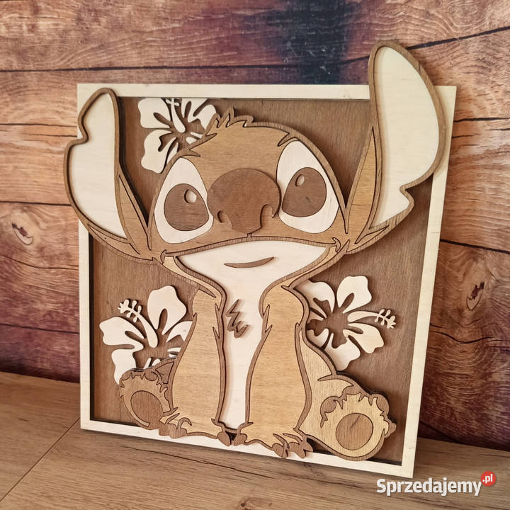 Stitch 3D z drewna 24 Warstwowy obraz handmade
