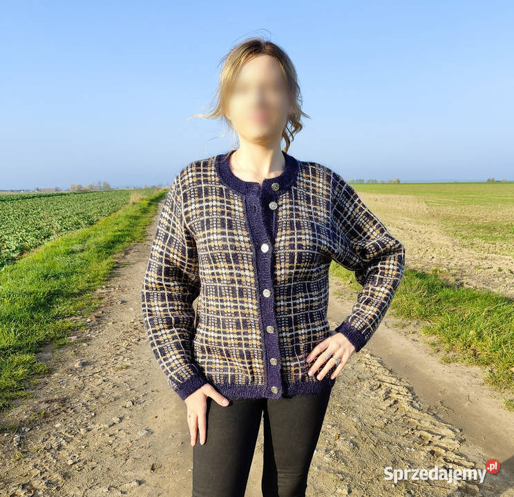 Sweter kardigan vintage M 38 Edinburgh moher Szczecin