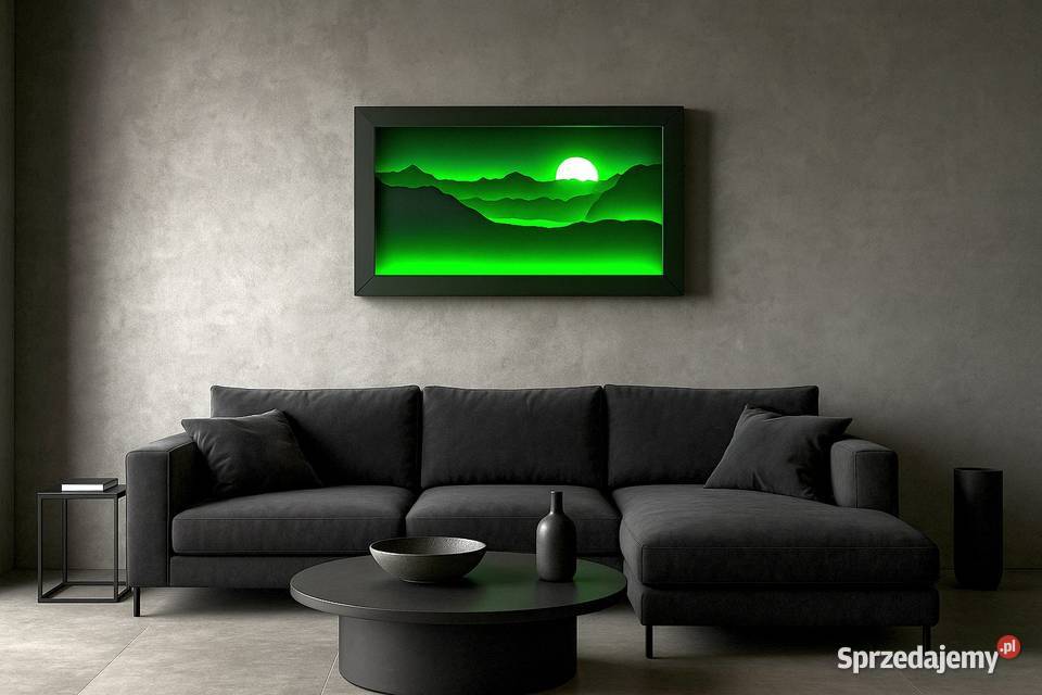 Obraz 3D na ścianę LED RGB metal ścienny stal