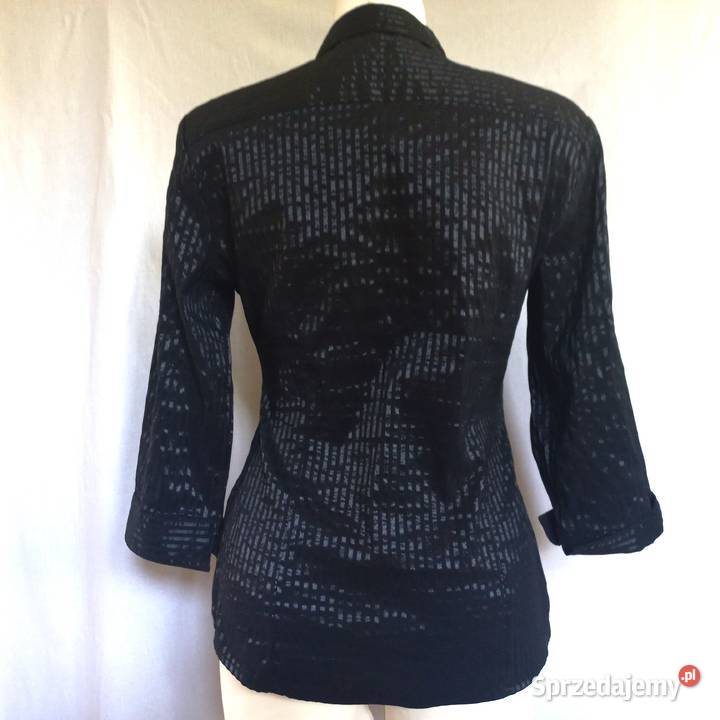 Bluzka czarna Koszula r 40 PASKI rękaw 34 NOWA podlaskie Białystok
