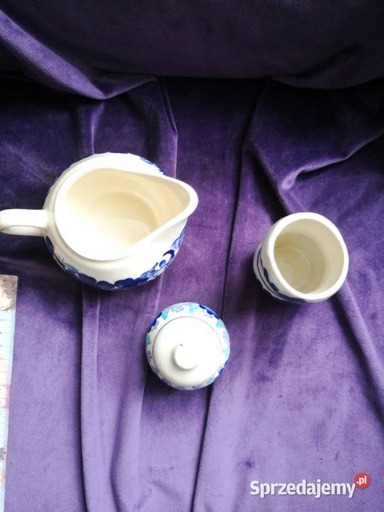 Mlecznik fajans Włocławek prl komplet Choszczno sprzedam