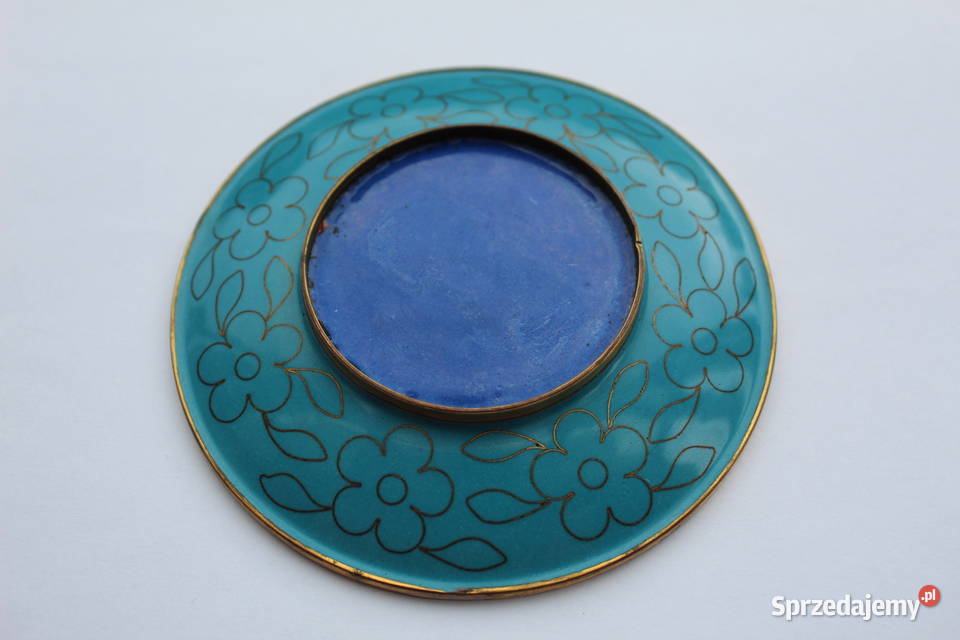 Chiny Cloisonne Talerz Talerzyk Emalia Komórkowa Bielsko-Biała