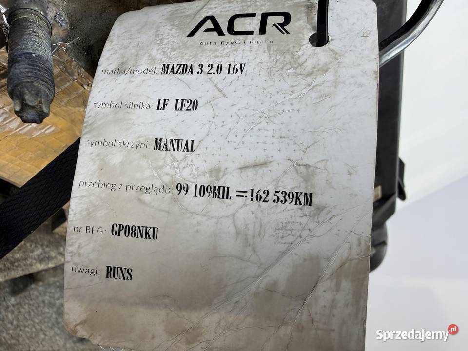 SILNIK Mazda3 Mazda 3 BK Mazda 5 II 20 16V 147 Chełm