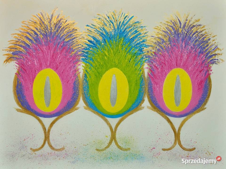 Obraz abstrakcyjny wym6080ptTrzy Gracje wielokolorowy Chorzów