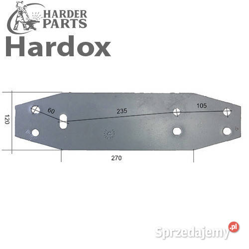 Płoza długa HARDOX 27530503L WP300 O do pługa Suwałki