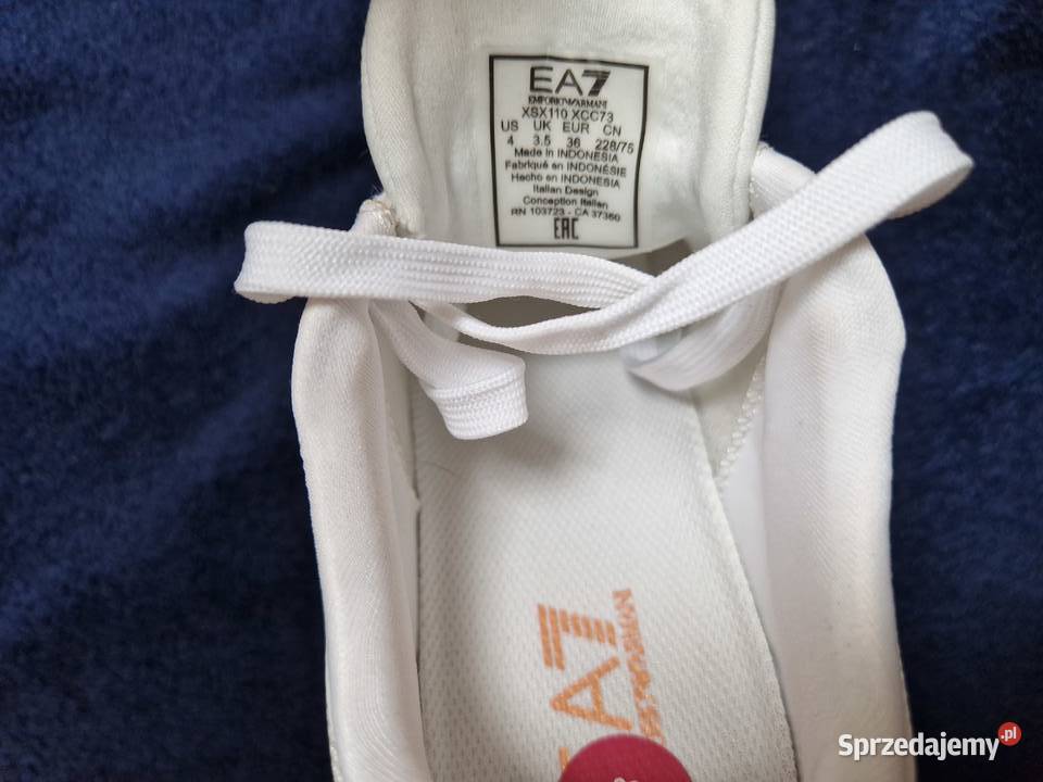 Nowe białe buty sportowe damskie sneakersy EA7 Bibice