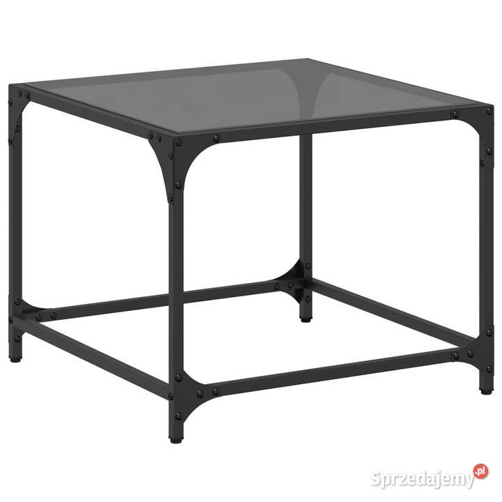 Stolik kawowy z czarnym szklanym blatem 50x50x40 mazowieckie Warszawa sprzedam