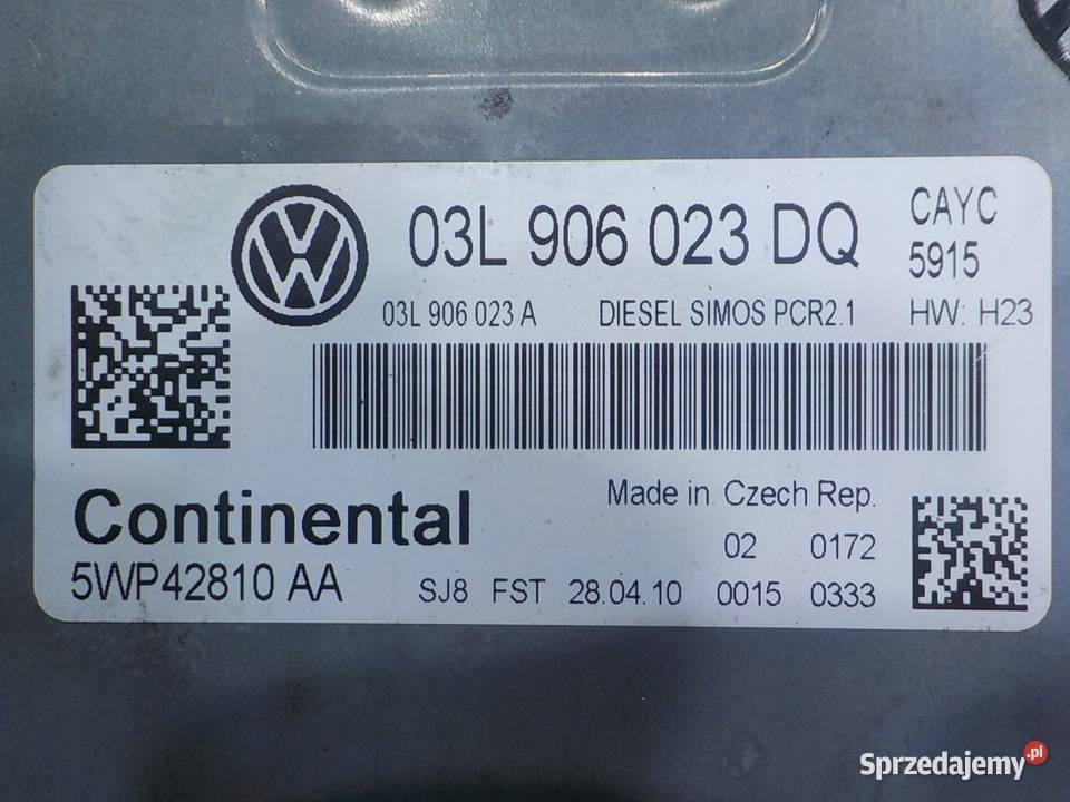 VW GOLF VI 16 TDI 10r HB sterownik komputer