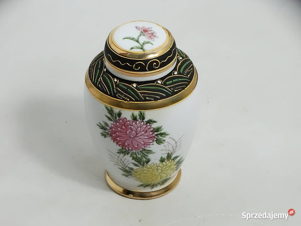 Japońska puszka pojemnik na herbatę Porcelana z Biłgoraj sprzedam