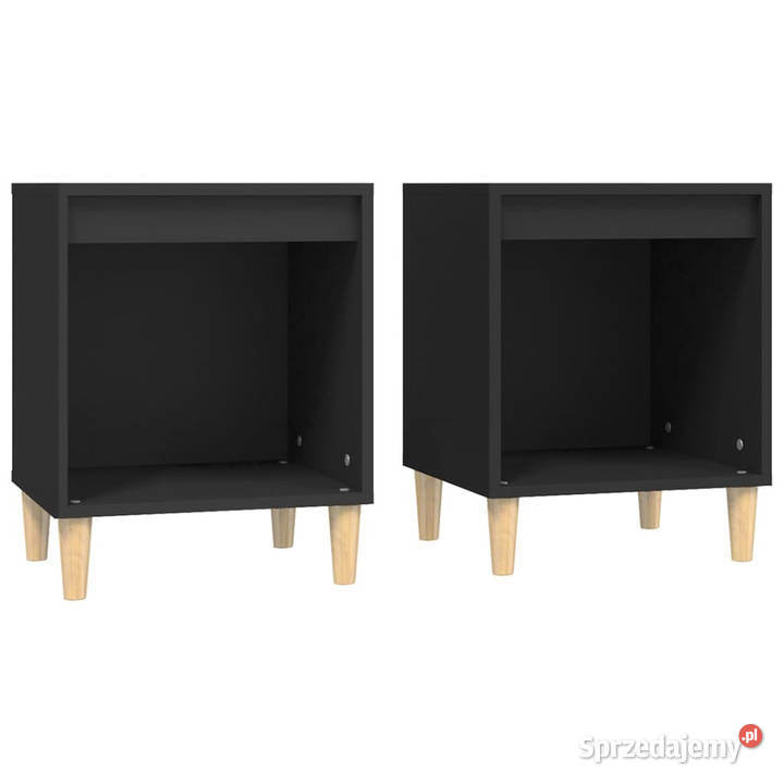 Szafki nocne 2 czarne 40 x 35 x 50 WM821861 Warszawa