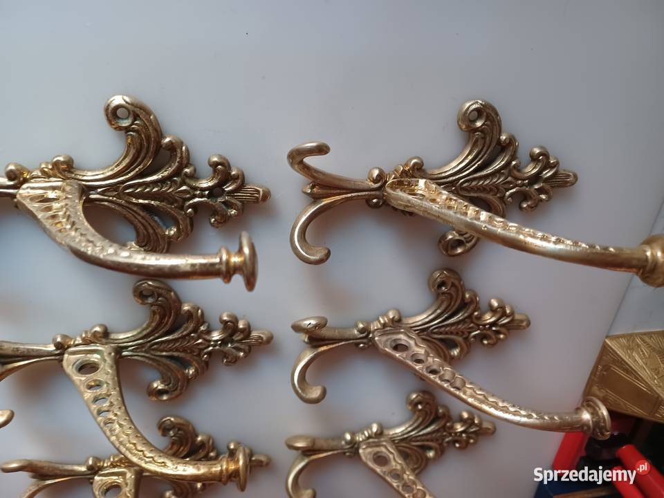 Piękny duży wieszak mosiężny Mosiądz Wieszaki Poznań sprzedam