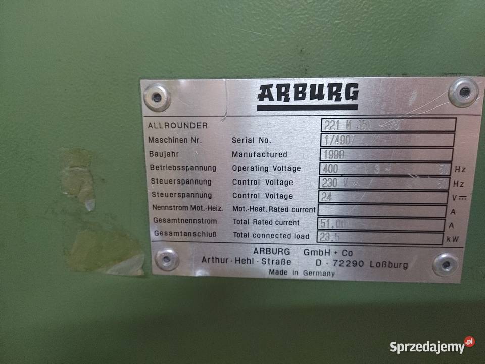 Sprzedam arburg 221m maszyna nowa Krosno