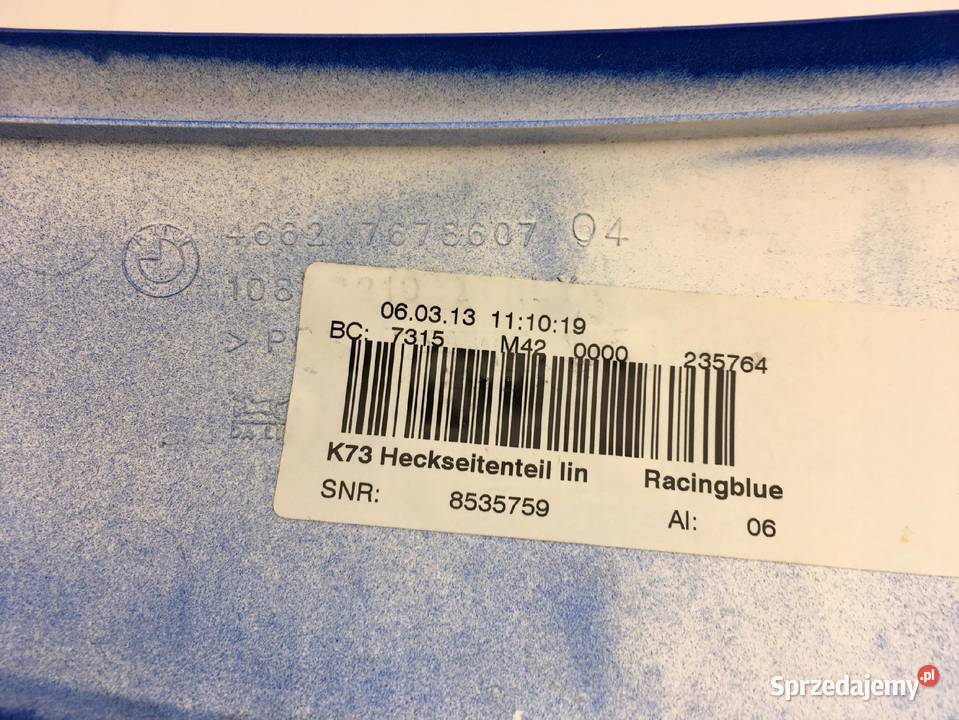 BMW F 800 R K73 Owiewka Tył Ogon Zadupek Plastik Łobżenica