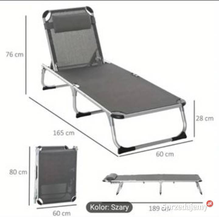 Leżak regulowany solidny 189x60 Gniezno