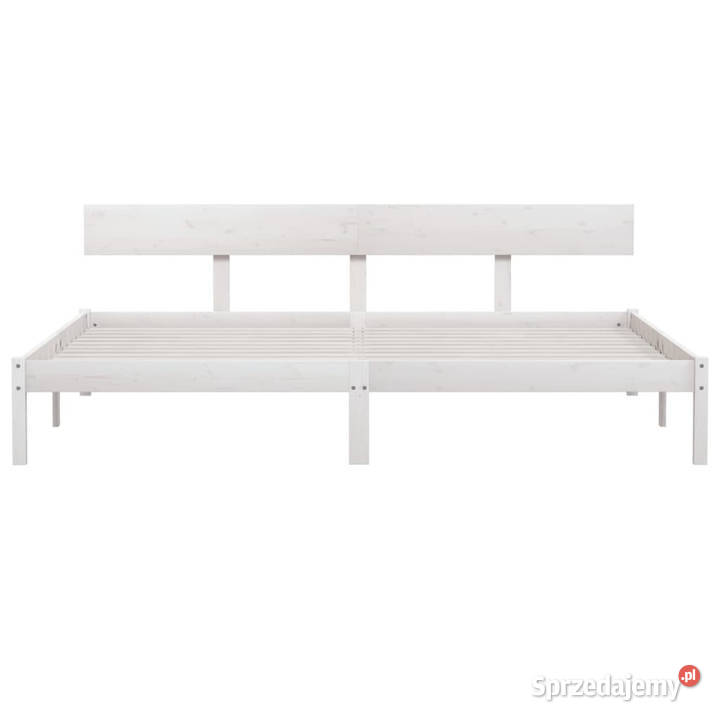 Rama łóżka biała lite drewno sosnowe 200 x 200 206cm mazowieckie Warszawa