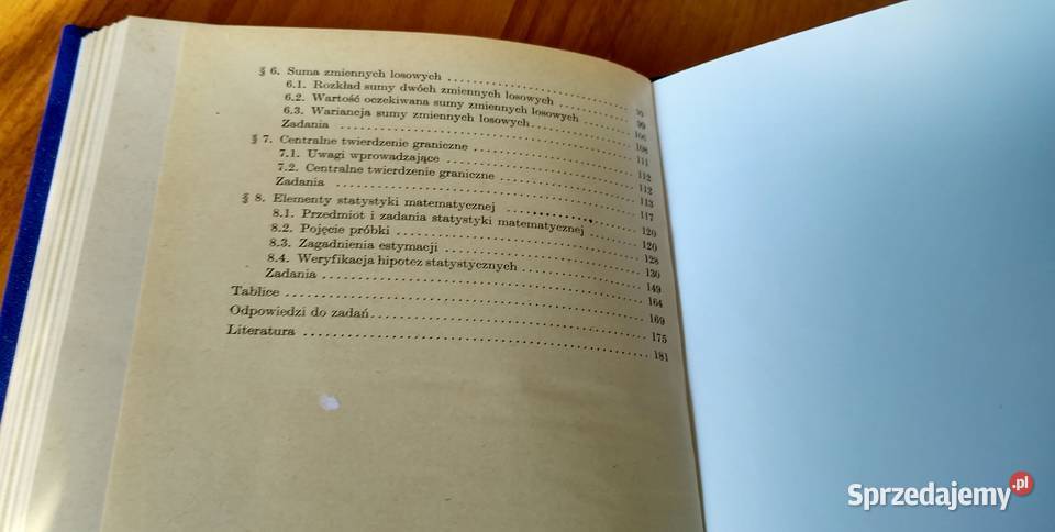 Rachunek prawdopodobieństwa z elementami Gdańsk sprzedam