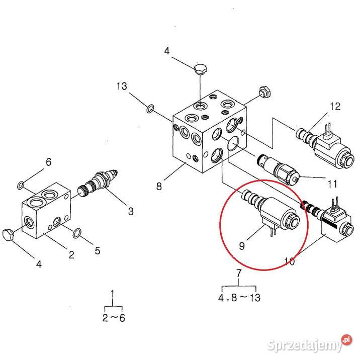 Zawór hydrauliczny WOMPTO LS PLUS 70 LS PLUS 80 Tajęcina
