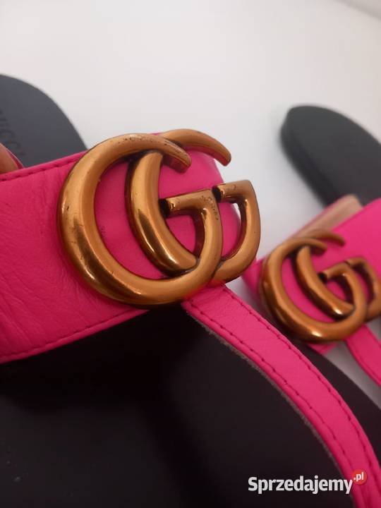 Gucci damskie sandały lav bugle 38 rozmiar skóra