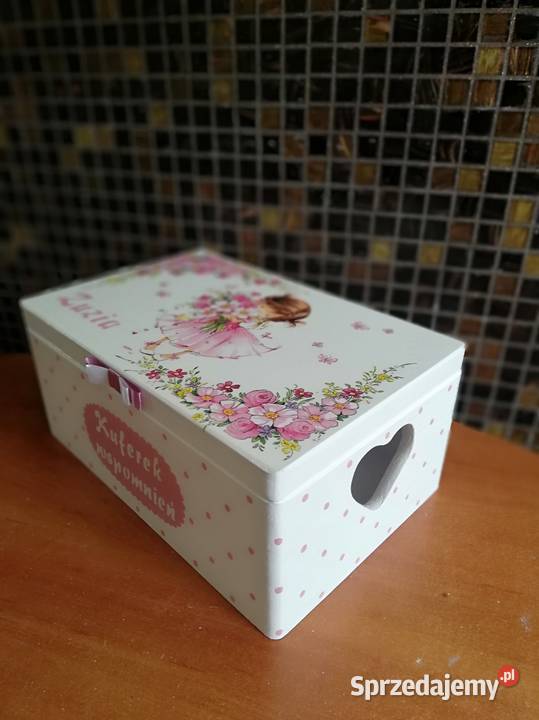 Kuferek wspomnień z imieniem chrzest roczek Kędzierzyn-Koźle