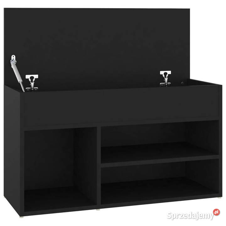 Ławka z miejscem na buty czarna 80x30x45 mazowieckie Warszawa