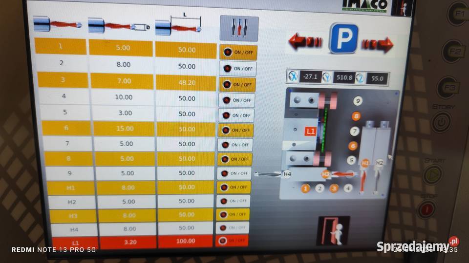 Wiertarka CNC przelotowa wielowrzecionowa Kępno sprzedam