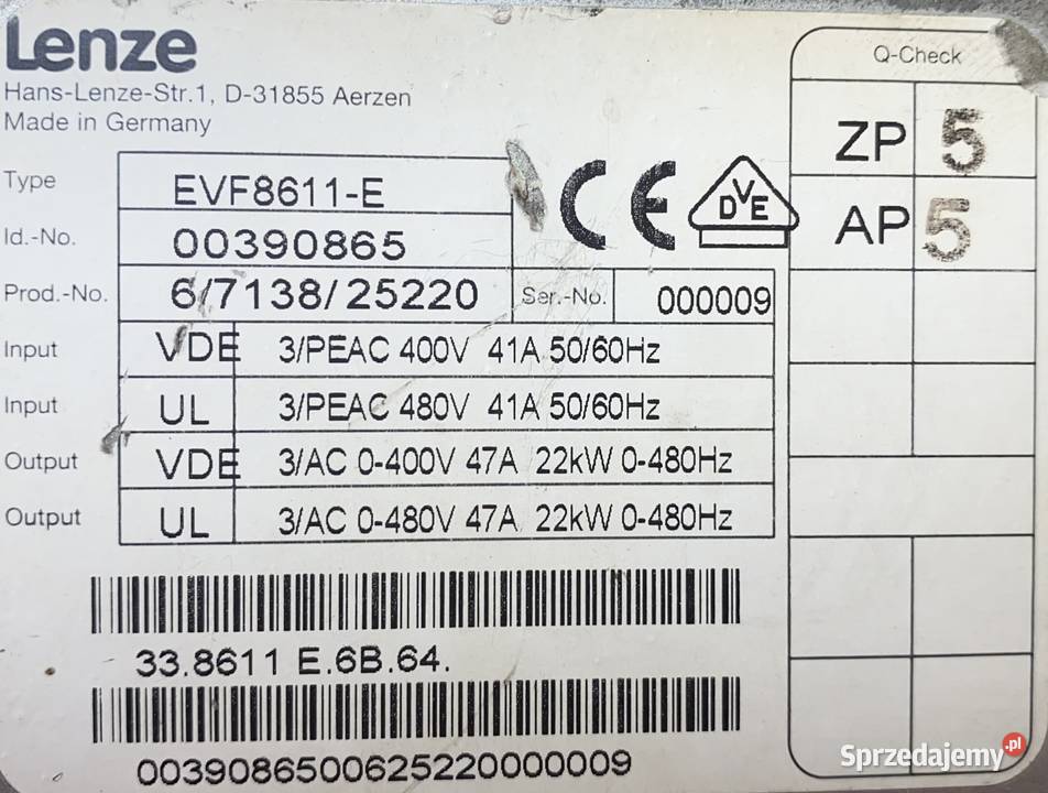 falownik 22kW Lenze Pigża