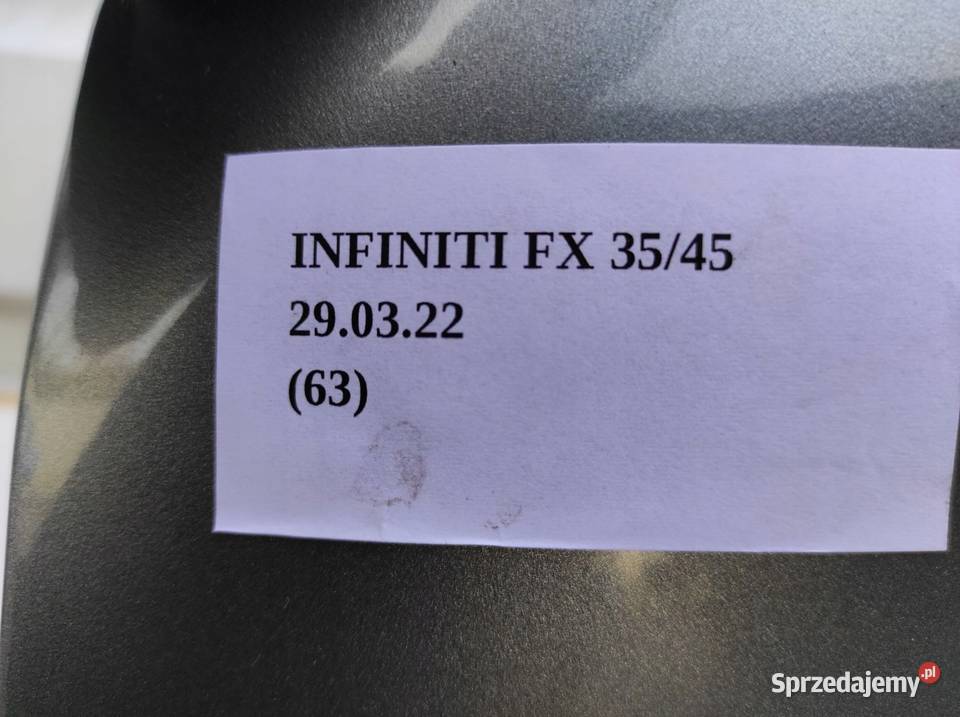 MASKA POKRYWA SILNIKA INFINITI FX35 FX45 osobowe wielkopolskie Nowy Tomyśl