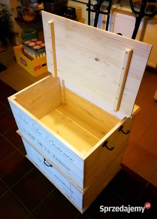 Skrzynia prowansalska decoupage podwójna z Radków