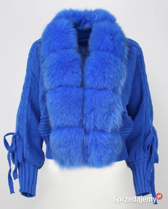 Sweter obszycia futro naturalne Lis futrzana Katowice