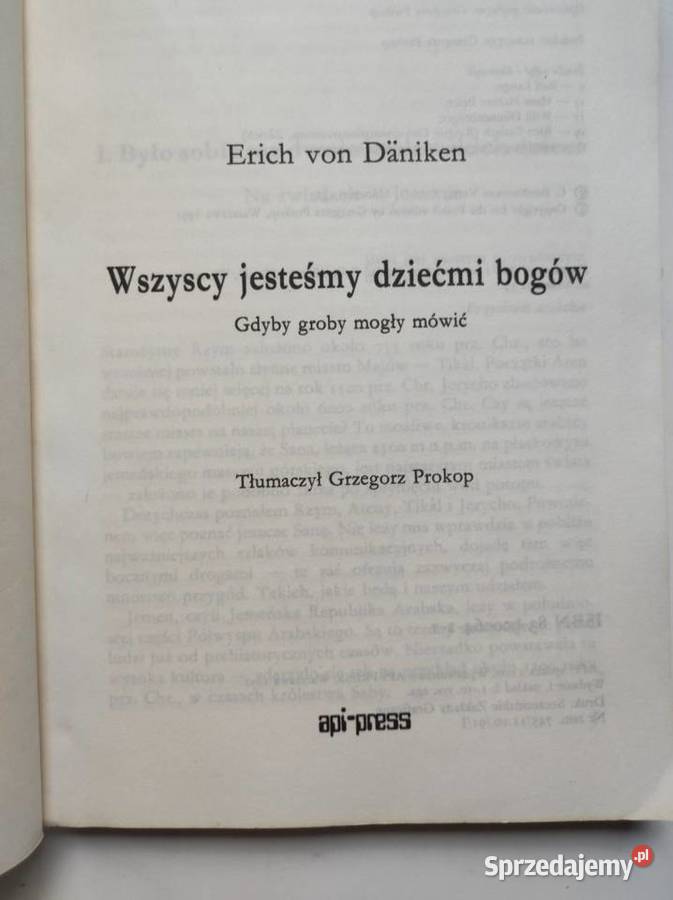 Erich von Dniken Wszyscy jesteśmy dziećmi bogów świętokrzyskie Kielce