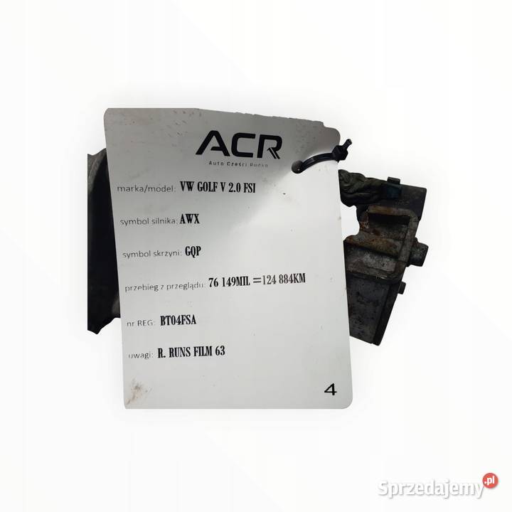 ROZRUSZNIK VW Golf V Audi A3 8P 20 FSI osobowe Chełm sprzedam