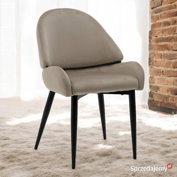 Krzesło Tapicerowane Bergamo Ciemnobeżowe Tarchały Małe