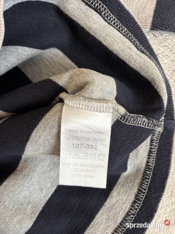 Sweter bluza w paski z dekoltem w serek Jasło