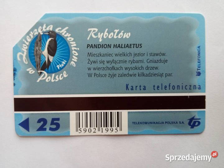 Karty telef SeriaZwierzęta chronione w Polsce 25