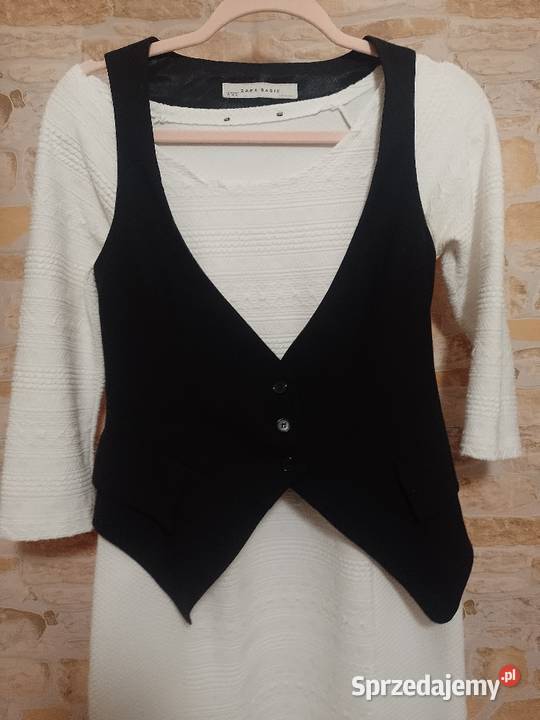 34XS ZARA Czarna kamizelka garniturowa Kraków
