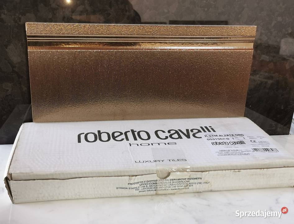 Płytki ROBERTO CAVALLI 165X40 ALzata Oro Dekor Poskwitów
