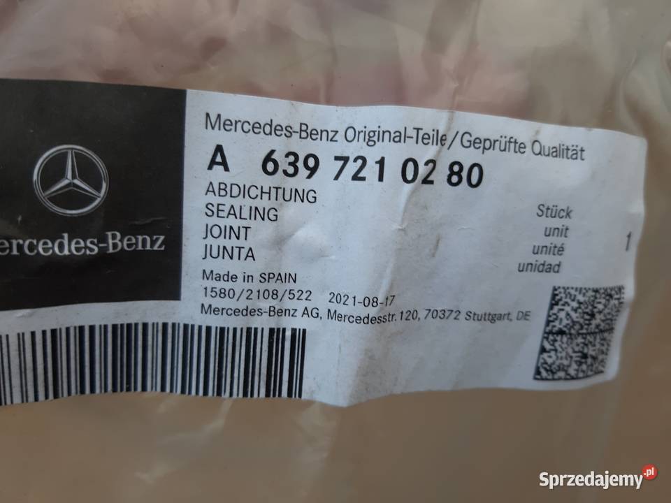 MERCEDES VITO USZCZELKA DRZWI LEWY PRZÓD DOLNA Trzciel