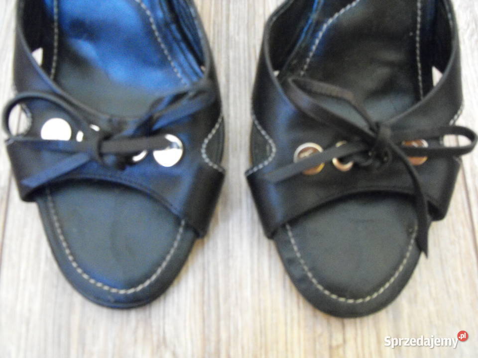 Buty TODS klapki koturn 3637 235 stan skóra podlaskie Białystok
