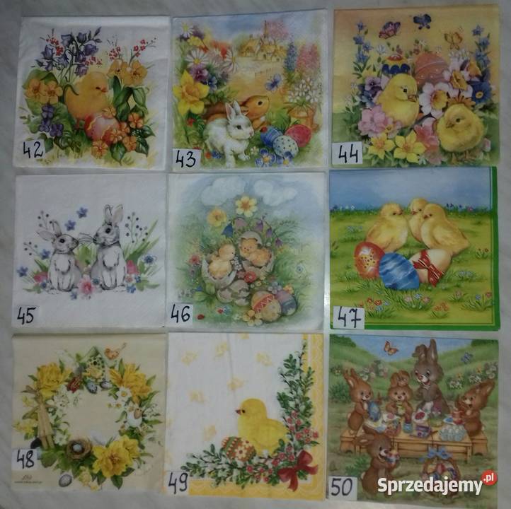 Serwetki decoupage świąteczne Wielkanoc Laskowiec