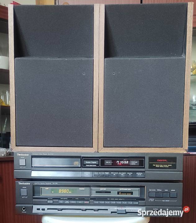 Amplituner i CD Technics + kolumny głośnikowe vintage Bose 201