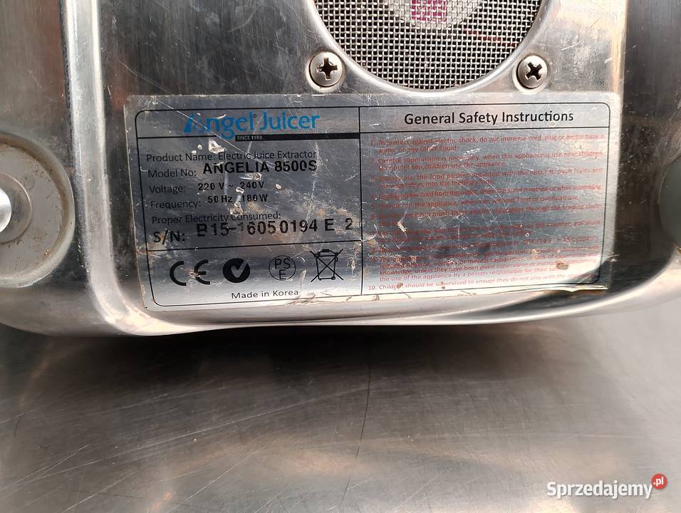 Wyciskarka wolnoobrotowa Angel Angelia 8500S Wrocław