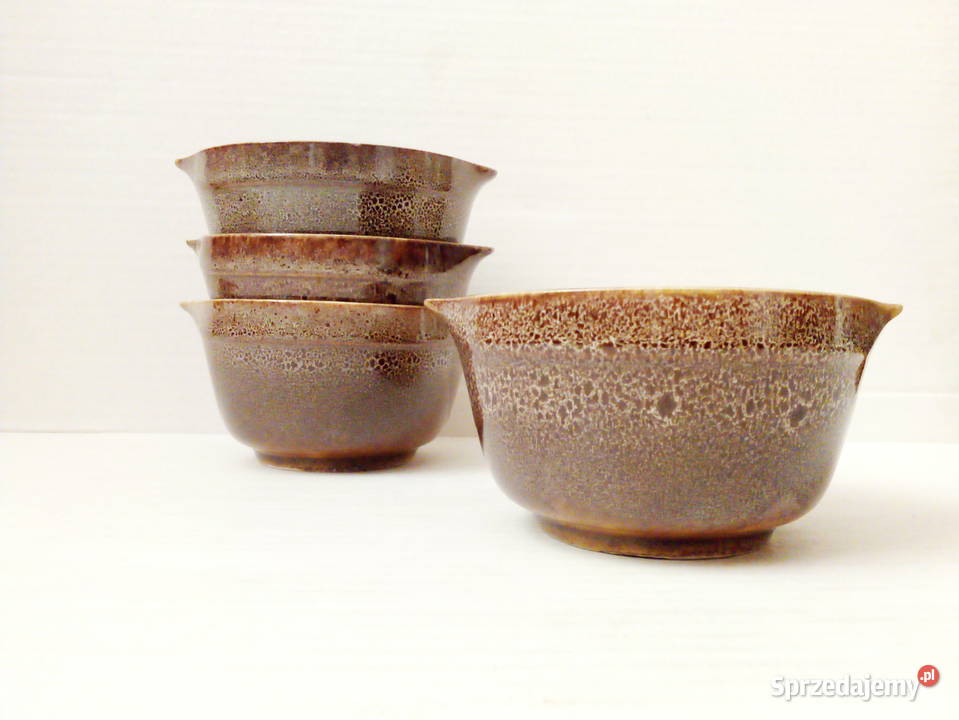 6 bulionówek Mirostowice porcelit vintage PRL Miski Częstochowa