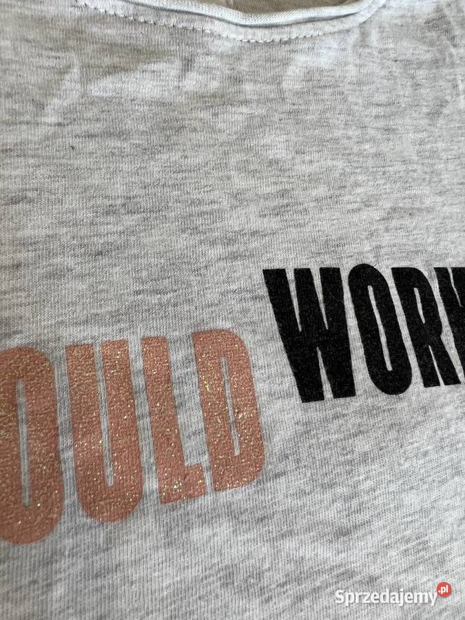 Tshirt koszulka bluzka z krótkim rękawem szara Topy i koszulki Jasło