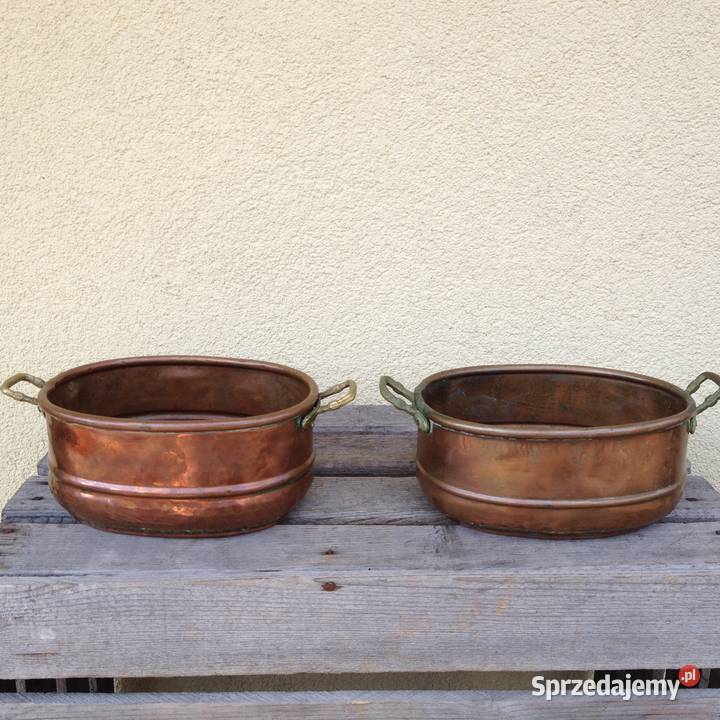 Miedziana doniczka donica osłonka na kwiaty Warszawa