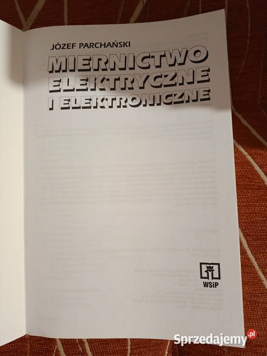Miernictwo elektryczne i elektroniczne J Rok wydania 1995 Podręczniki