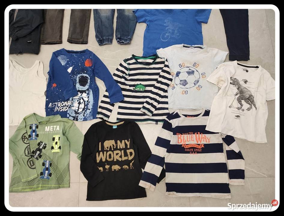 Zestaw ubrań chłopięcych około 110 i 116 Komplety i zestawy mazowieckie Płock sprzedam